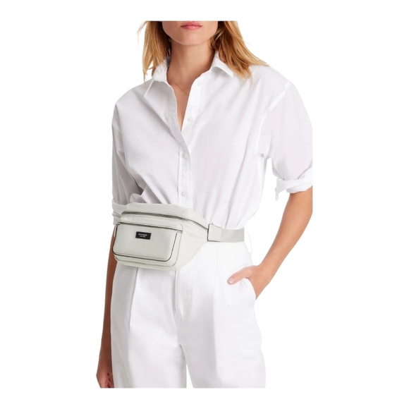 Kate Spade Sam Icon Stony Off White Nylon Medium Belt Bag - Picture 6 of 9
